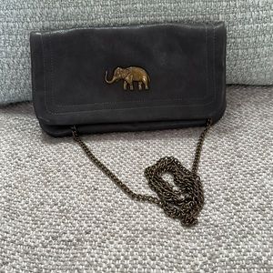 Small gray crossbody with chain strap